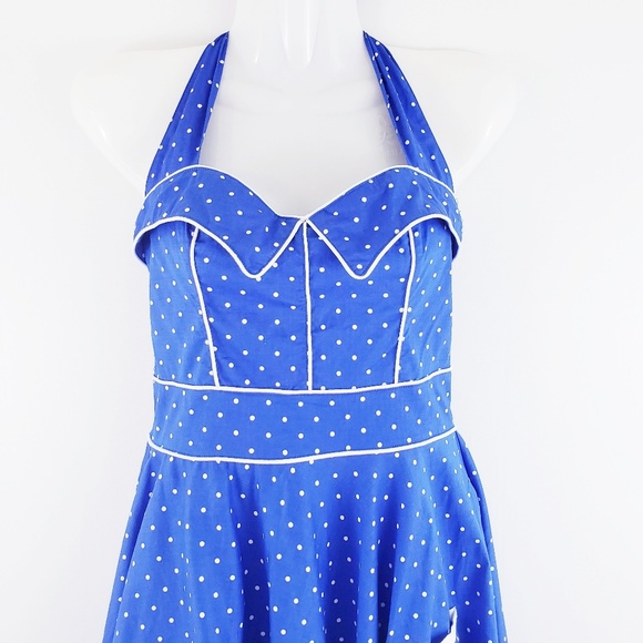 🚫SOLD🚫 Hell Bunny Vixen Blueberry Buckle Dress - Picture 2 of 6